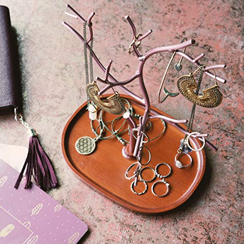 Navaris Stand Κοσμημάτων από Μέταλλο και Ξύλο - Design Tree - Rose Gold / Bronze - 45615.81