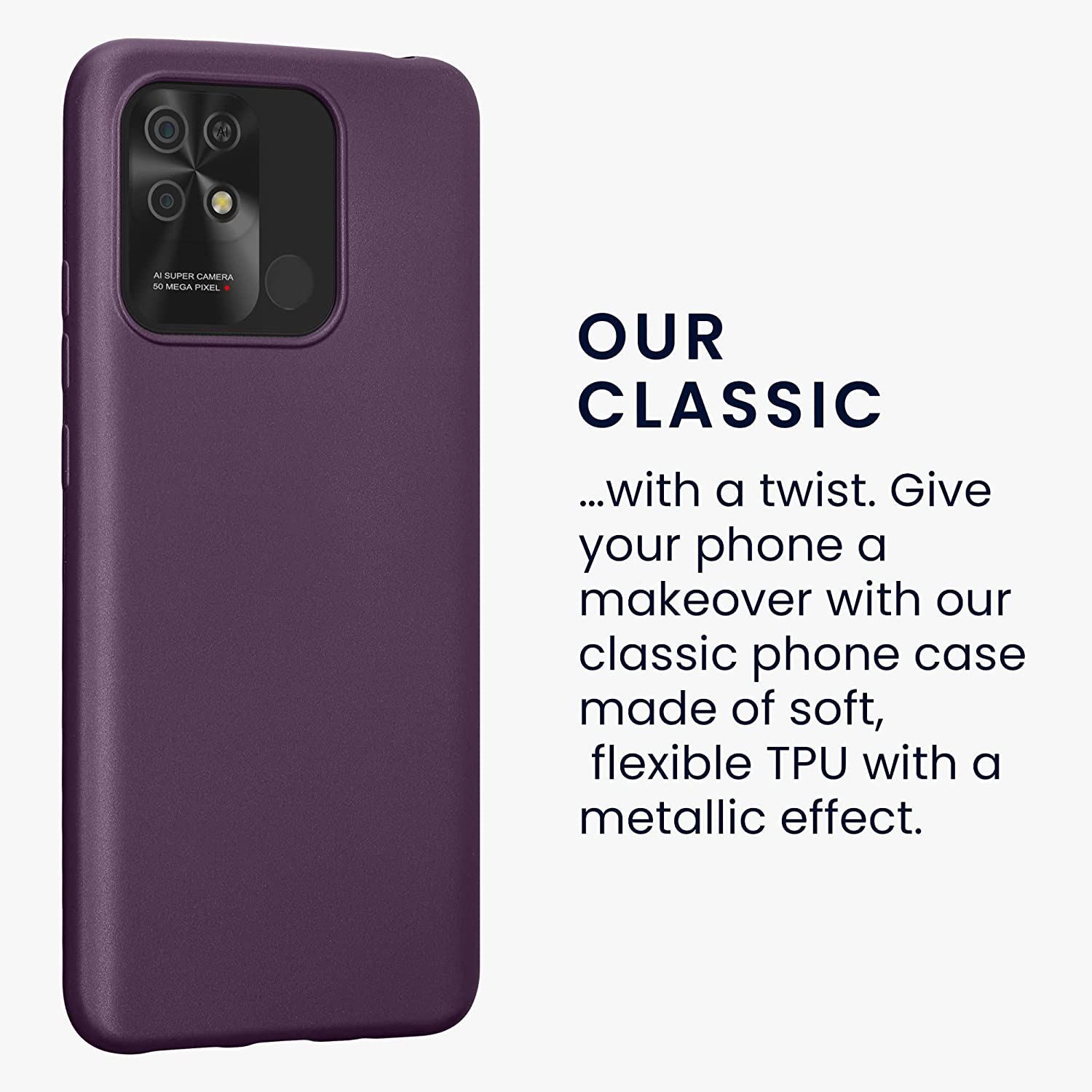 KW Xiaomi Redmi 10C Θήκη Σιλικόνης TPU - Blackberry - 59232.115