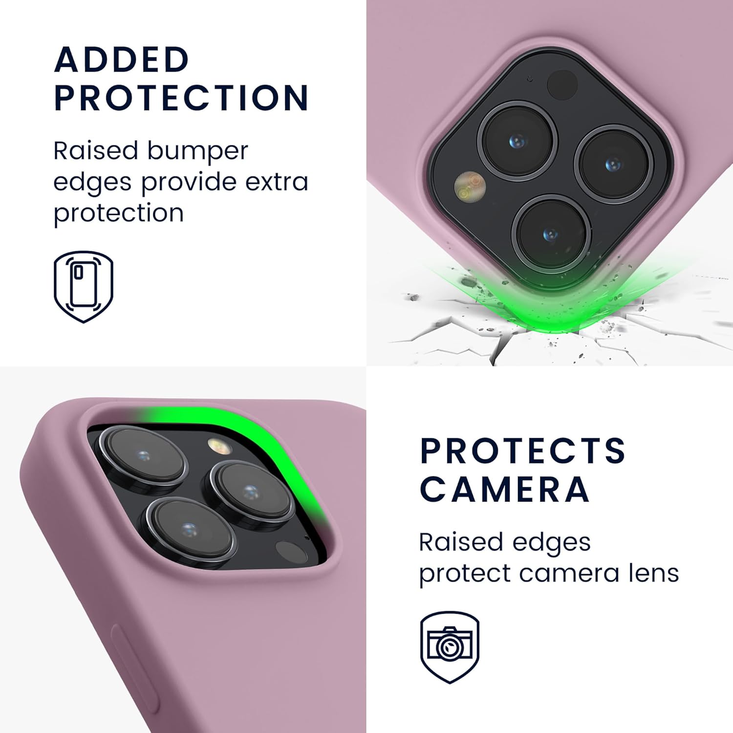 KW iPhone 15 Pro Θήκη Σιλικόνης Rubberized TPU - Mauve