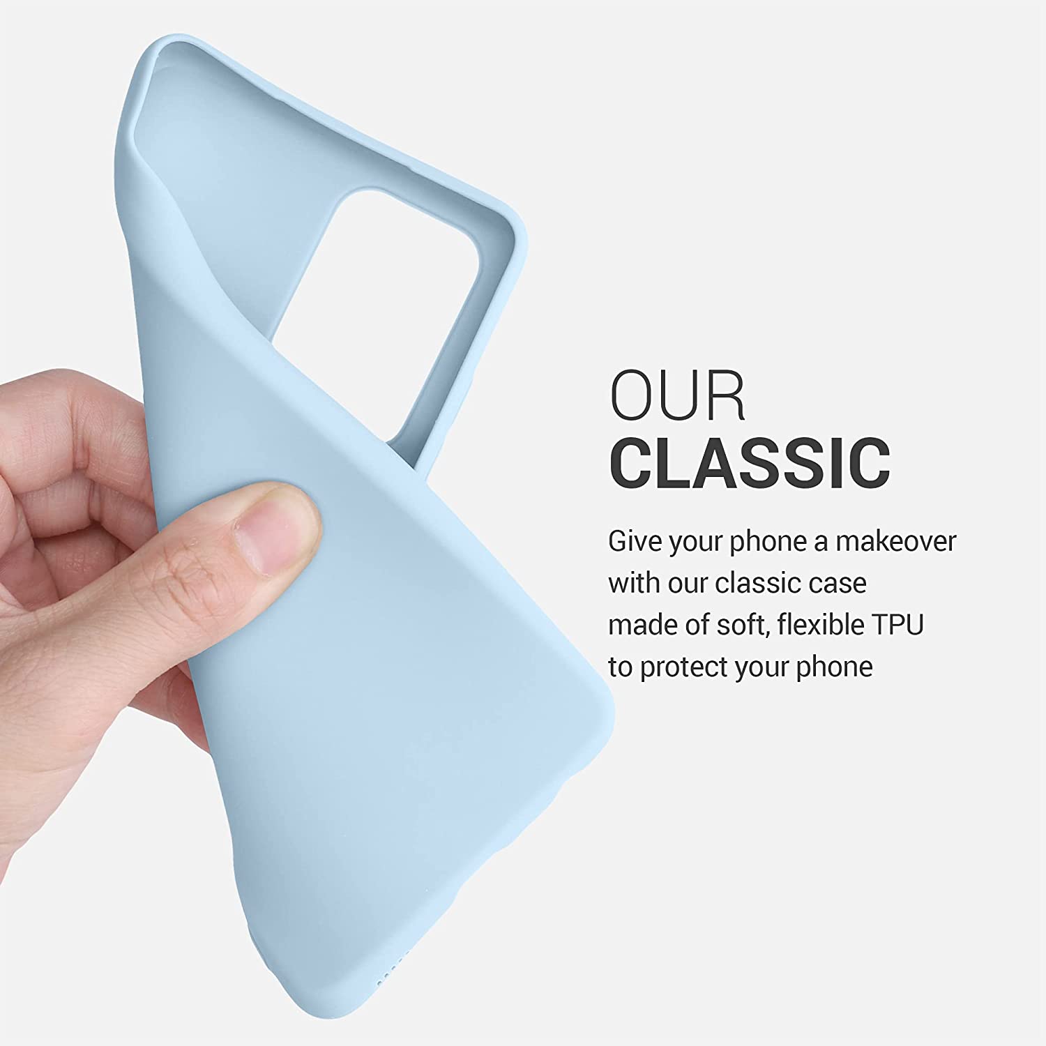 KW Samsung Galaxy A52 / A52 5G / A52s 5G Θήκη Σιλικόνης TPU - Light Blue Matt - 54346.58