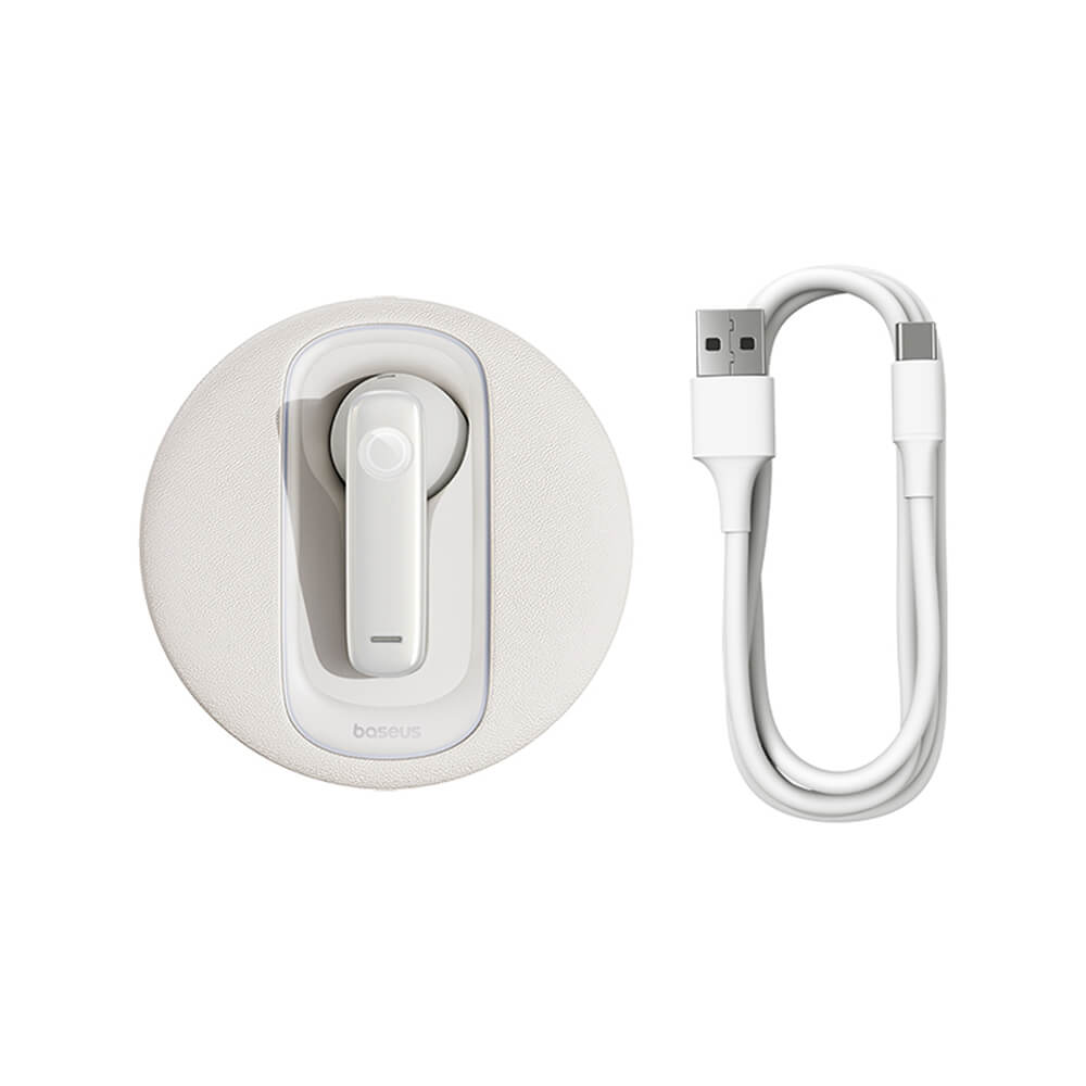 Baseus Bluetooth Headset CM10 - Ασύρματο Ακουστικό Bluetooth V5.3 - White