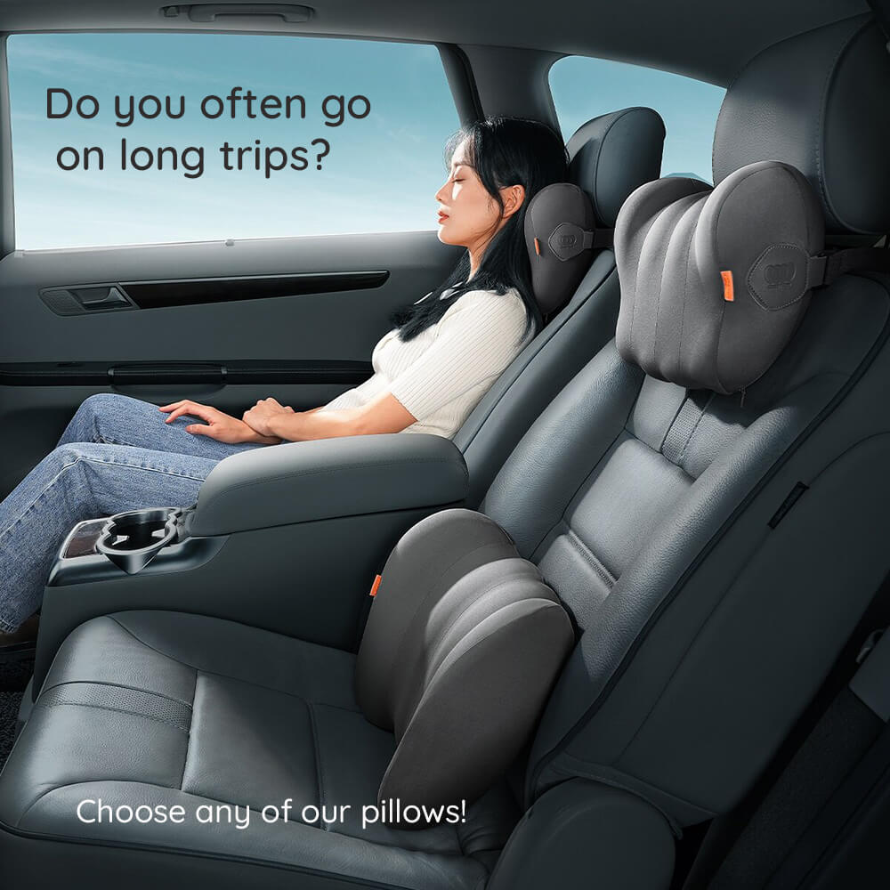 Baseus Comfort Ride Series - Μαξιλάρι Στήριξης Αυχένα / Μέσης για το Αυτοκίνητο - Black