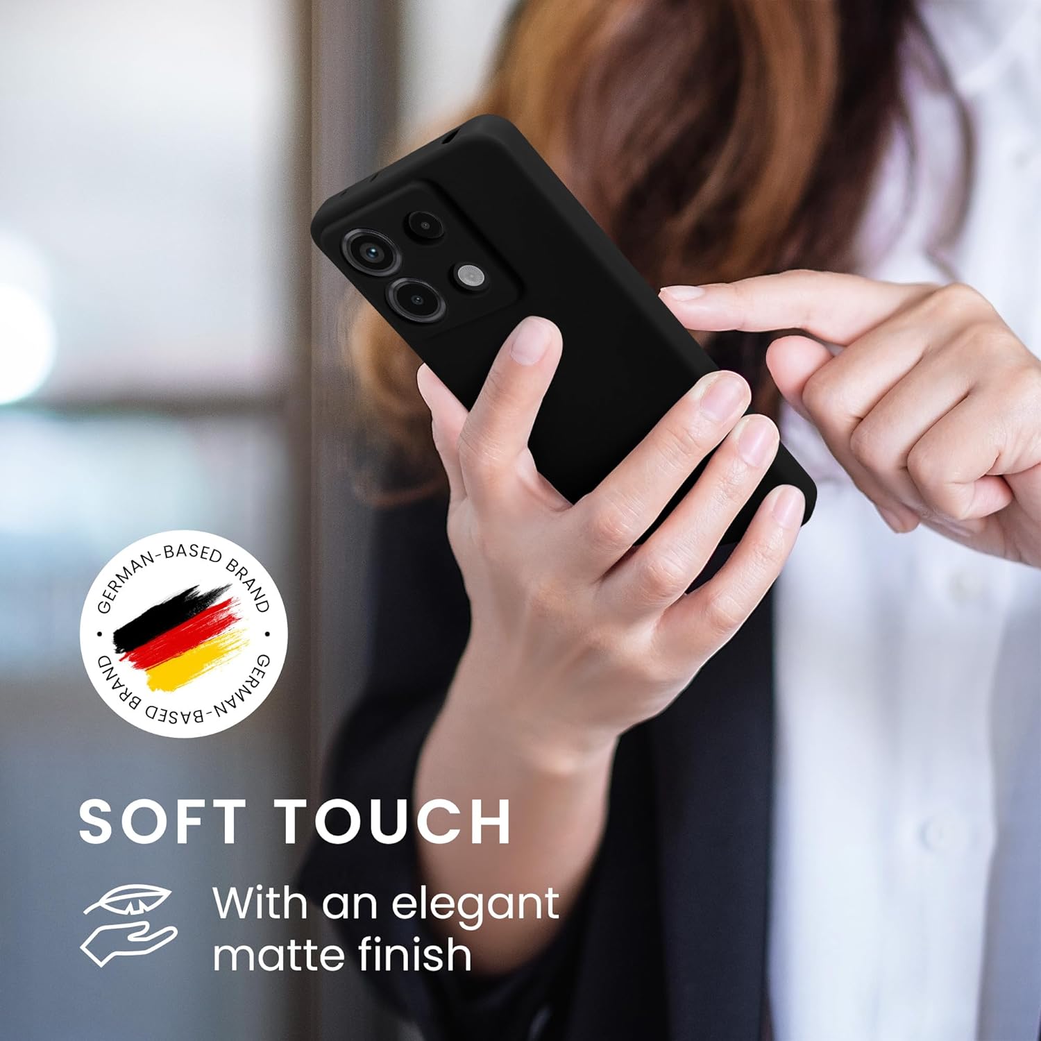 KW Xiaomi Redmi Note 13 5G Θήκη Σιλικόνης TPU - Matte Black - KWM000020LK001C