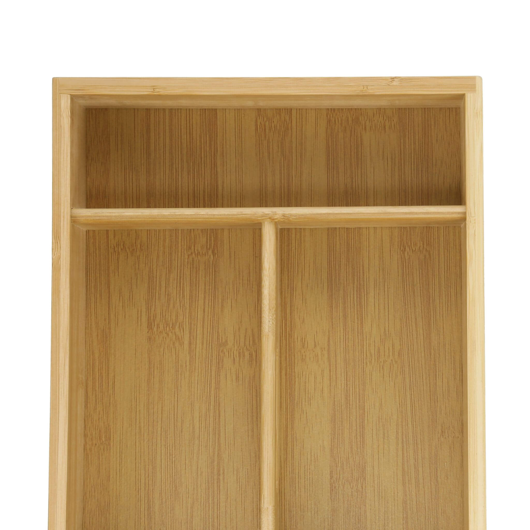 Relaxdays Δίσκος Αποθήκευσης για Μαχαιροπίρουνα από Μπαμπού με Χερούλι - Natural - 4052025188856