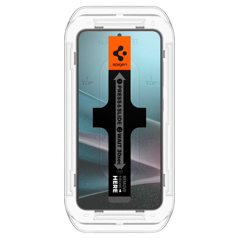 Spigen Samsung Galaxy S24 / S25 Glas.TR Privacy EZ Fit 2.5D 9H Αντιχαρακτικό Γυαλί Οθόνης - 2 Τεμάχια - Clear / Black - AGL09308
