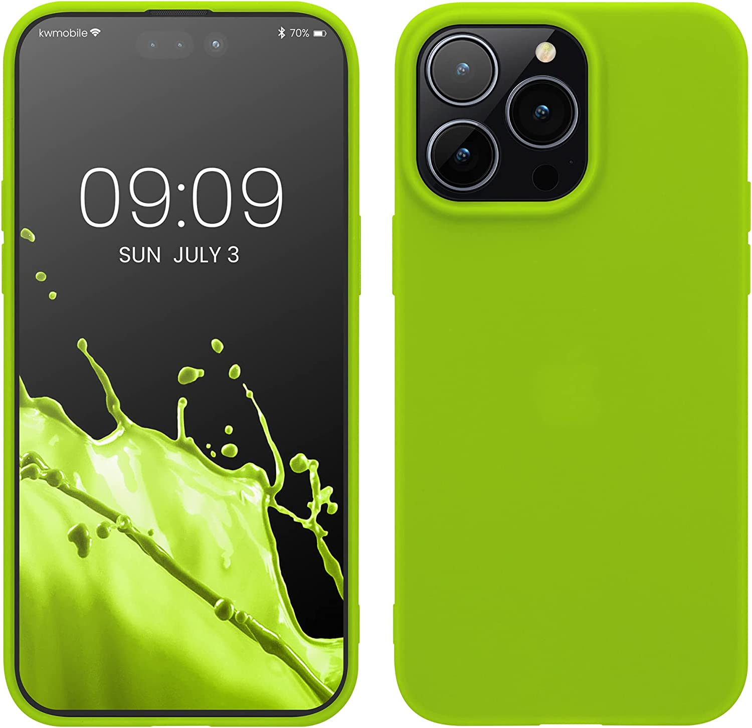 KW iPhone 14 Pro Max Λεπτή Θήκη Σιλικόνης TPU - Neon Yellow - 59078.75