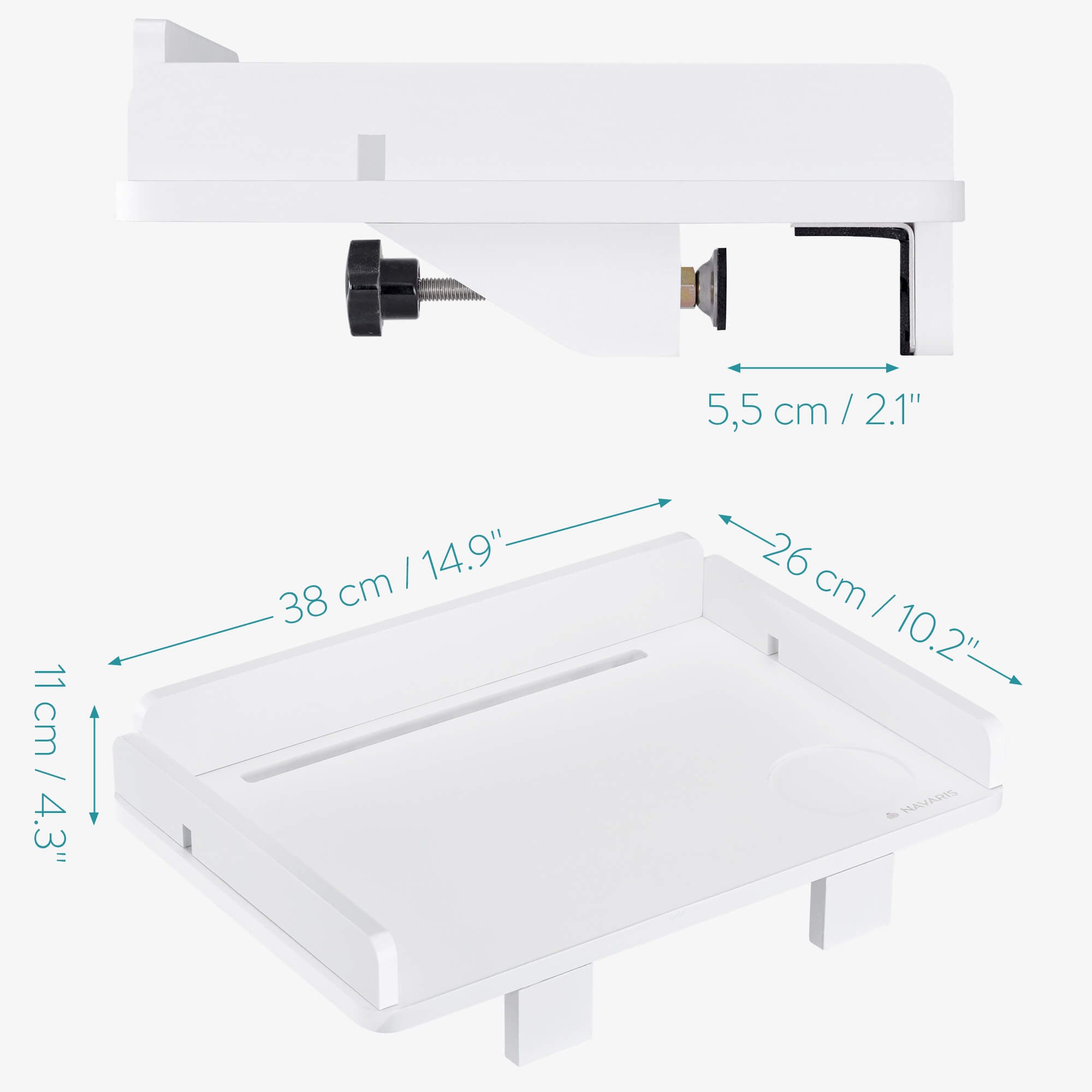 Navaris Κρεμαστό Κομοδίνο από Μπαμπού - White - 52639.01.02