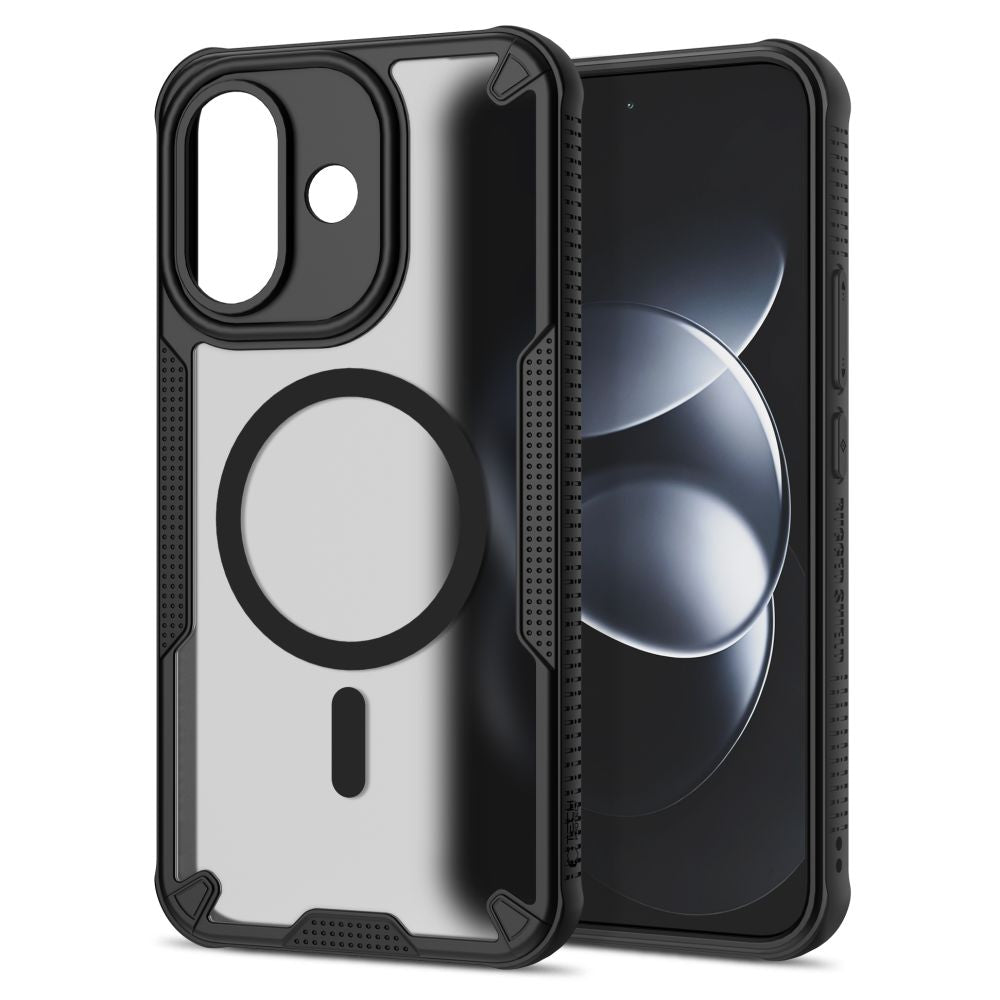 Tech-Protect Xiaomi Redmi Note 17 Pro 5G - Σκληρή Θήκη με Πλαίσιο Σιλικόνης και MagSafe - Rugged Shield MagSafe - Matte Black