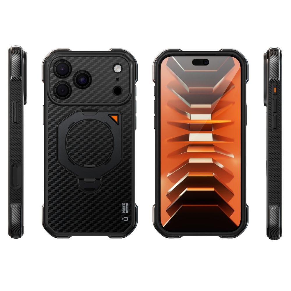 Supcase iPhone 18 Pro Max / iPhone 17 Pro Max - Σκληρή Θήκη με MagSafe και Stand - Aero Mag - Aramid Black