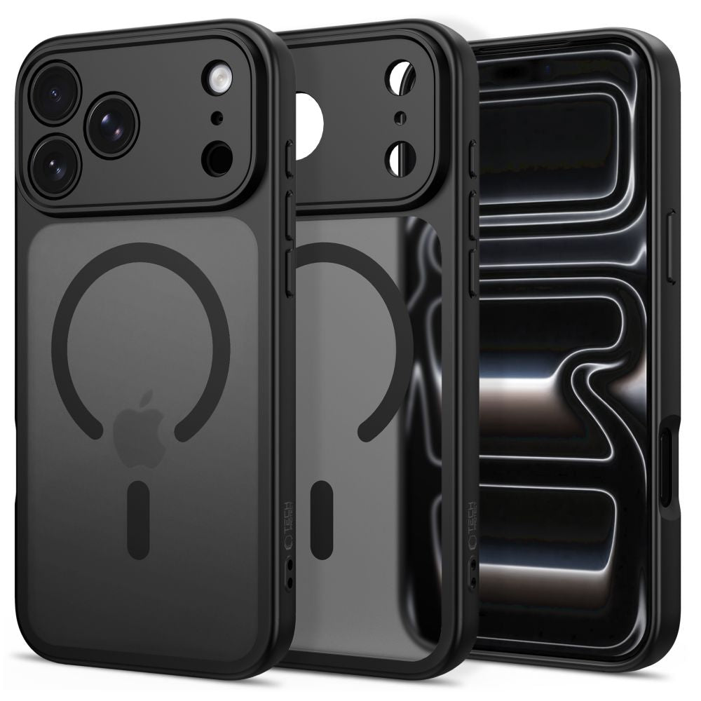 Tech-Protect iPhone 17 Pro Max / 18 Pro Max - Σκληρή Θήκη με Πλαίσιο Σιλικόνης και MagSafe - BasicMag - Matte Black