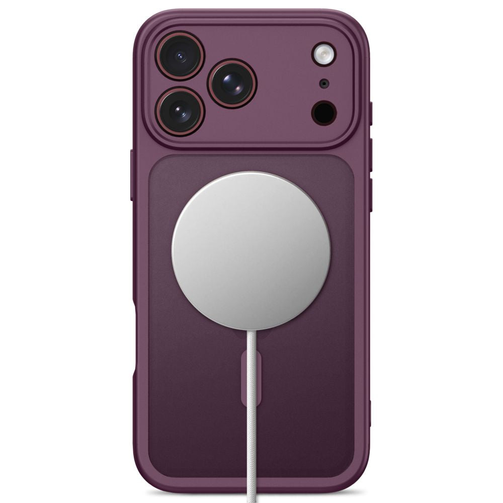 Tech-Protect iPhone 17 Pro / 18 Pro - Σκληρή Θήκη με Πλαίσιο Σιλικόνης και MagSafe - BasicMag - Matte Dark Cherry