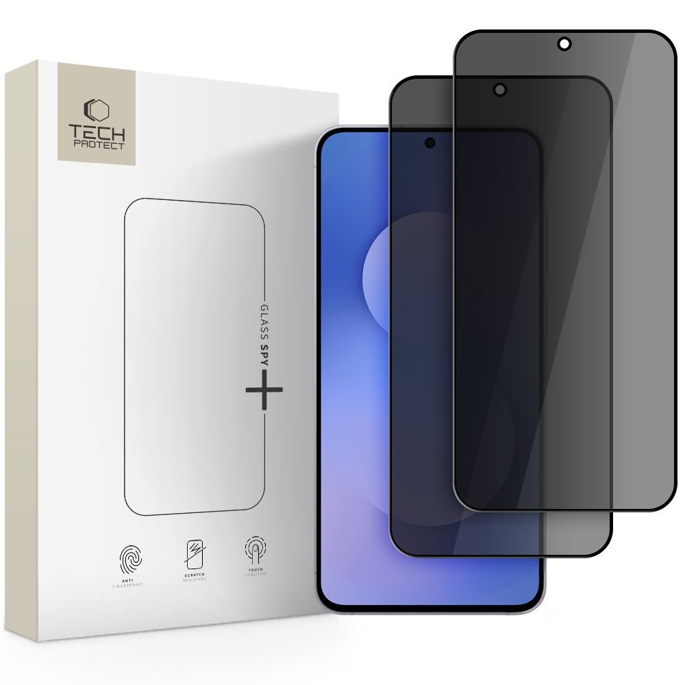 Tech - Protect Samsung Galaxy S25 FE / A37 / A57 5G - Full Screen Αντιχαρακτικό Γυαλί Οθόνης - Glass Spy+ - 2 Τεμάχια - Privacy