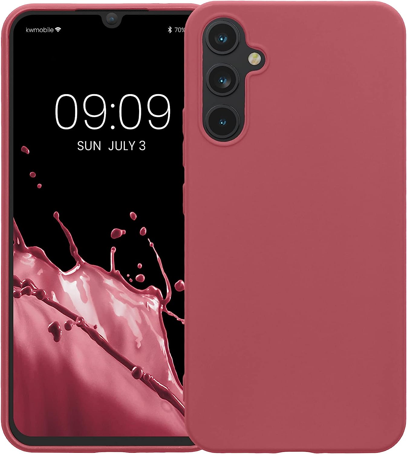 KW Samsung Galaxy A34 5G Θήκη Σιλικόνης TPU - Dark Rose - 60809.167