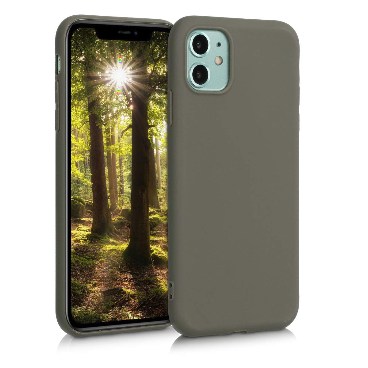KW iPhone 11 Θήκη Σιλικόνης TPU - Olive Green Matte - 49787.101