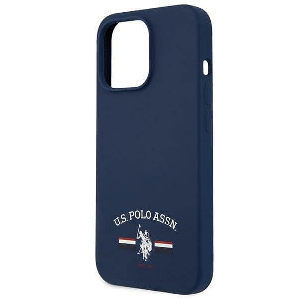 US Polo iPhone 13 Pro Max Silicone Collection Θήκη Σιλικόνης - Navy Blue / Navy - USHCP13XSFGV