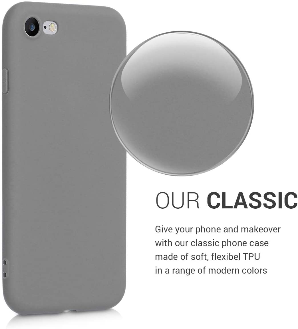 KW iPhone SE 2022 / SE 2020 / 7 / 8 Θήκη Σιλικόνης TPU - Titanium Grey - 39458.155