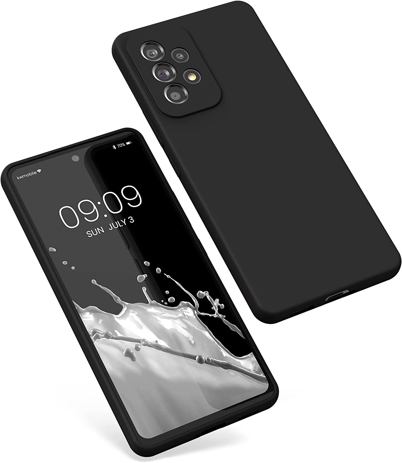 KW Samsung Galaxy A53 5G Θήκη Σιλικόνης Rubber TPU - Black Matte - 57835.47