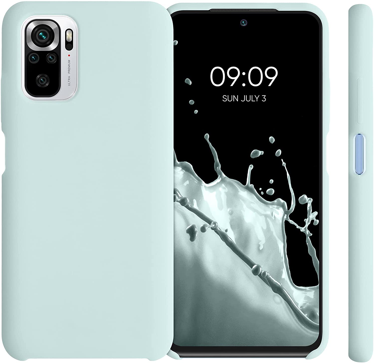 KW Xiaomi Redmi Note 10 / Note 10s / Poco M5s Θήκη Σιλικόνης Rubber TPU - Frosty Mint - 54543.200