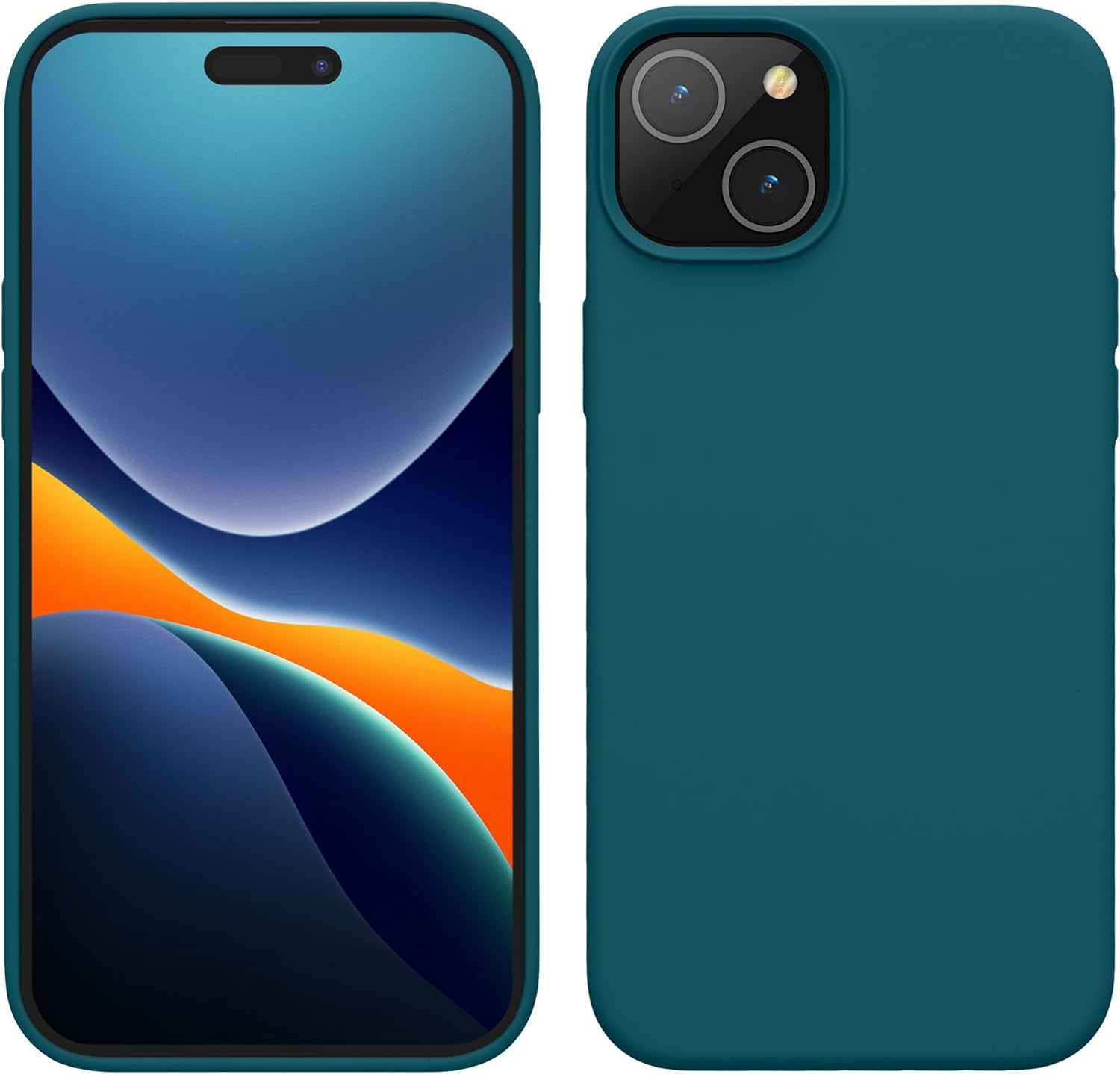 KW iPhone 15 Θήκη Σιλικόνης Rubberized TPU - Teal Matte - 61953.57