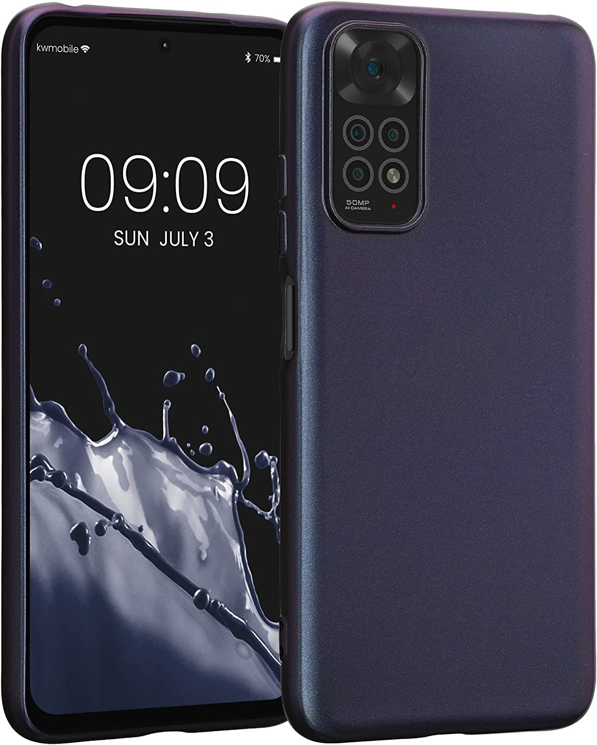 KW Xiaomi Redmi Note 11 / Redmi Note 11S Θήκη Σιλικόνης TPU - Metallic Berry - 57370.115