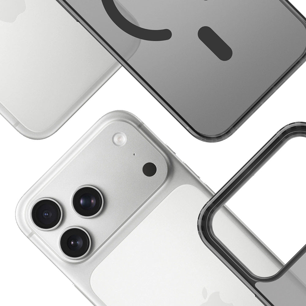 3MK iPhone 17 Pro Max Σκληρή Θήκη με Πλαίσιο Σιλικόνης και MagSafe - Frosty MagCase - Black