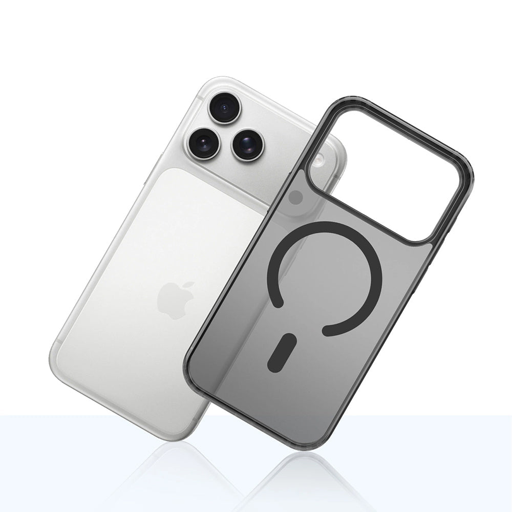 3MK iPhone 17 Pro Σκληρή Θήκη με Πλαίσιο Σιλικόνης και MagSafe - Frosty MagCase - Black