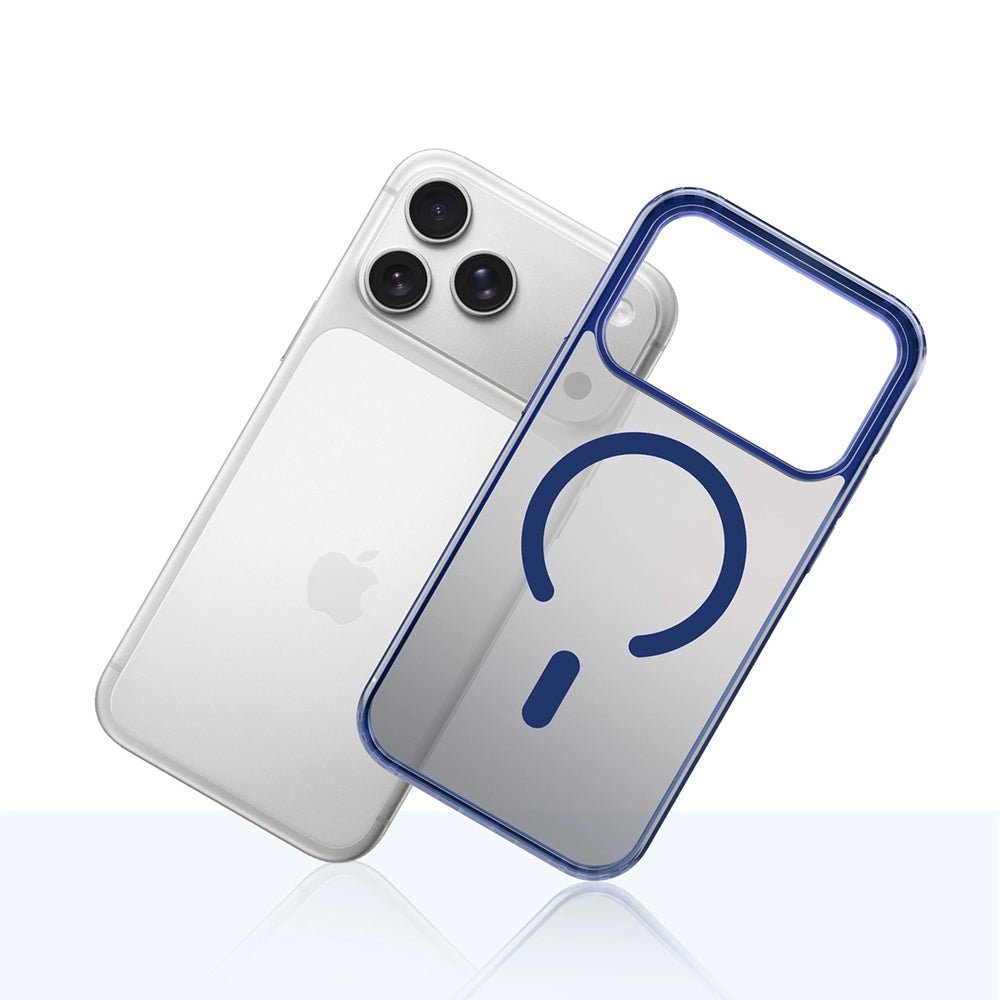 3MK iPhone 17 Pro Σκληρή Θήκη με Πλαίσιο Σιλικόνης και MagSafe - Frosty MagCase - Blue