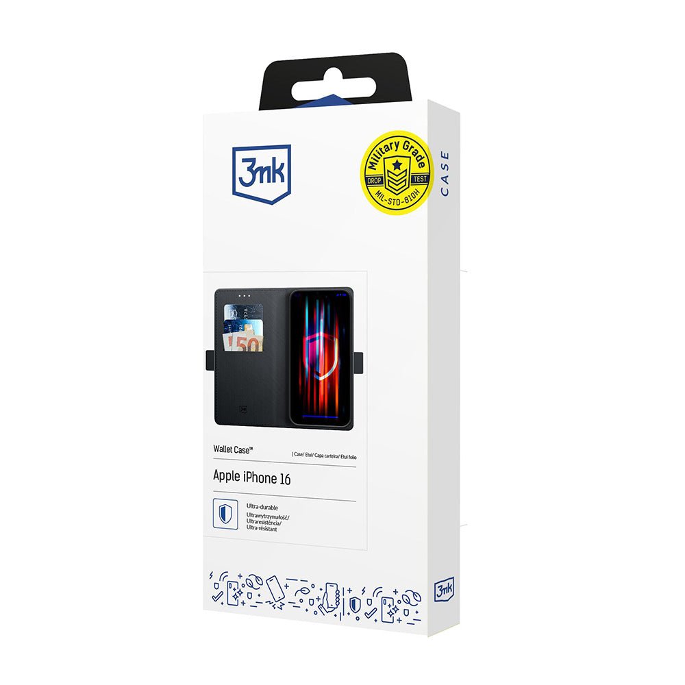 3MK iPhone 17 - Θήκη Πορτοφόλι Stand από Δερματίνη - Wallet Case - Black