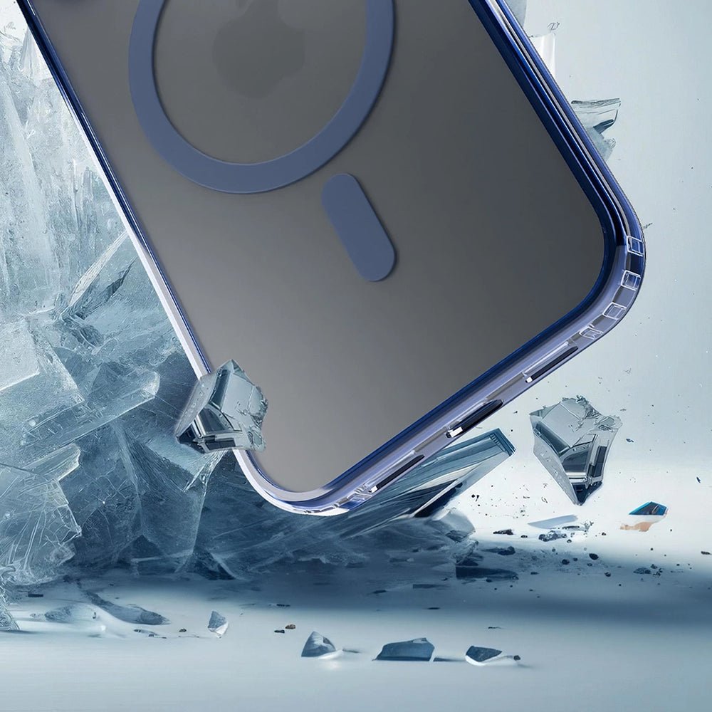 3MK iPhone Air Σκληρή Θήκη με Πλαίσιο Σιλικόνης και MagSafe - Frosty MagCase - Blue