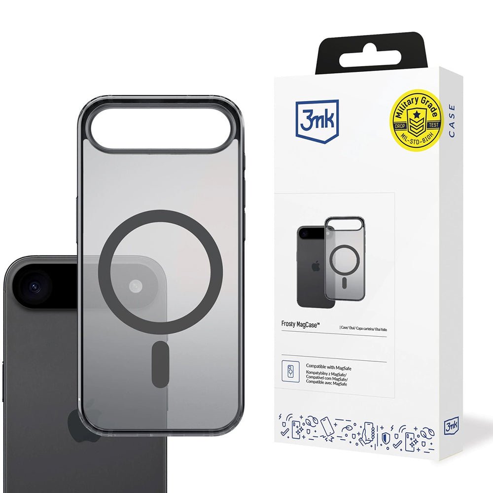 3MK iPhone Air Σκληρή Θήκη με Πλαίσιο Σιλικόνης και MagSafe - Frosty MagCase - Grey
