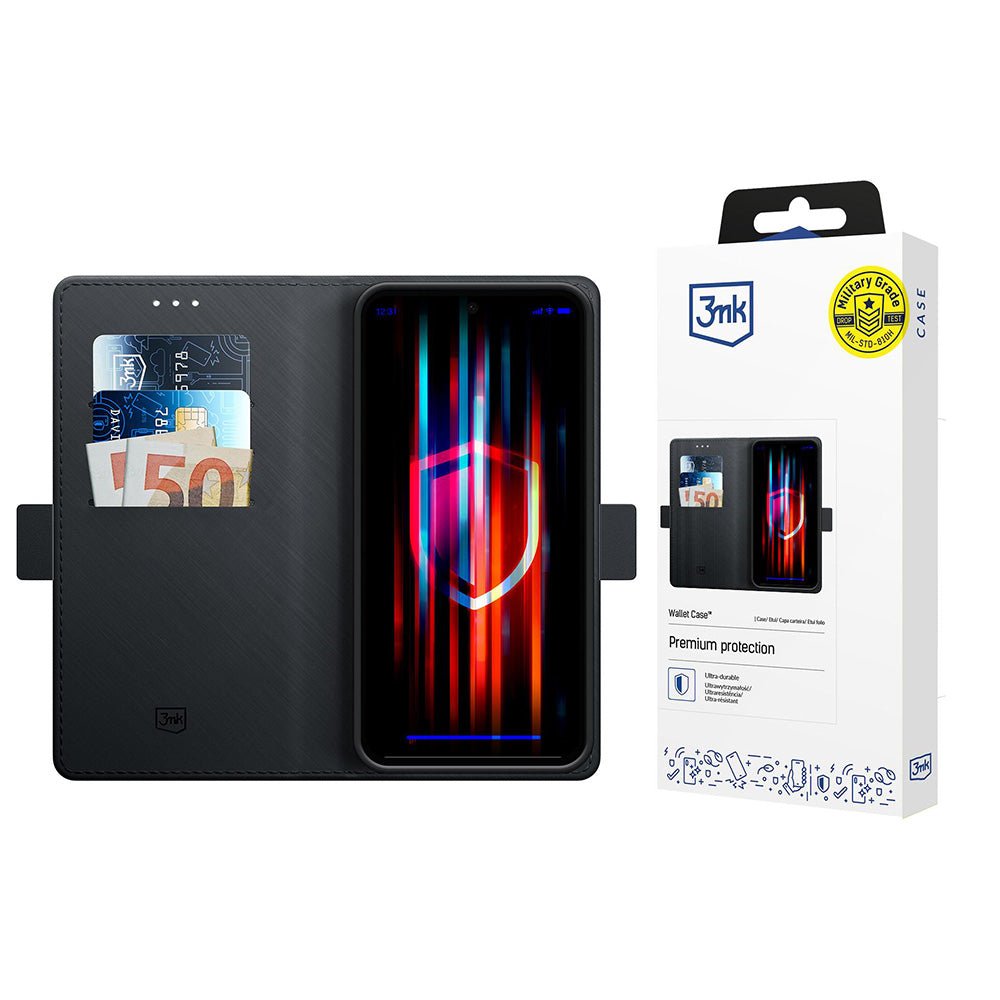 3MK iPhone Air - Θήκη Πορτοφόλι Stand από Δερματίνη - Wallet Case - Black