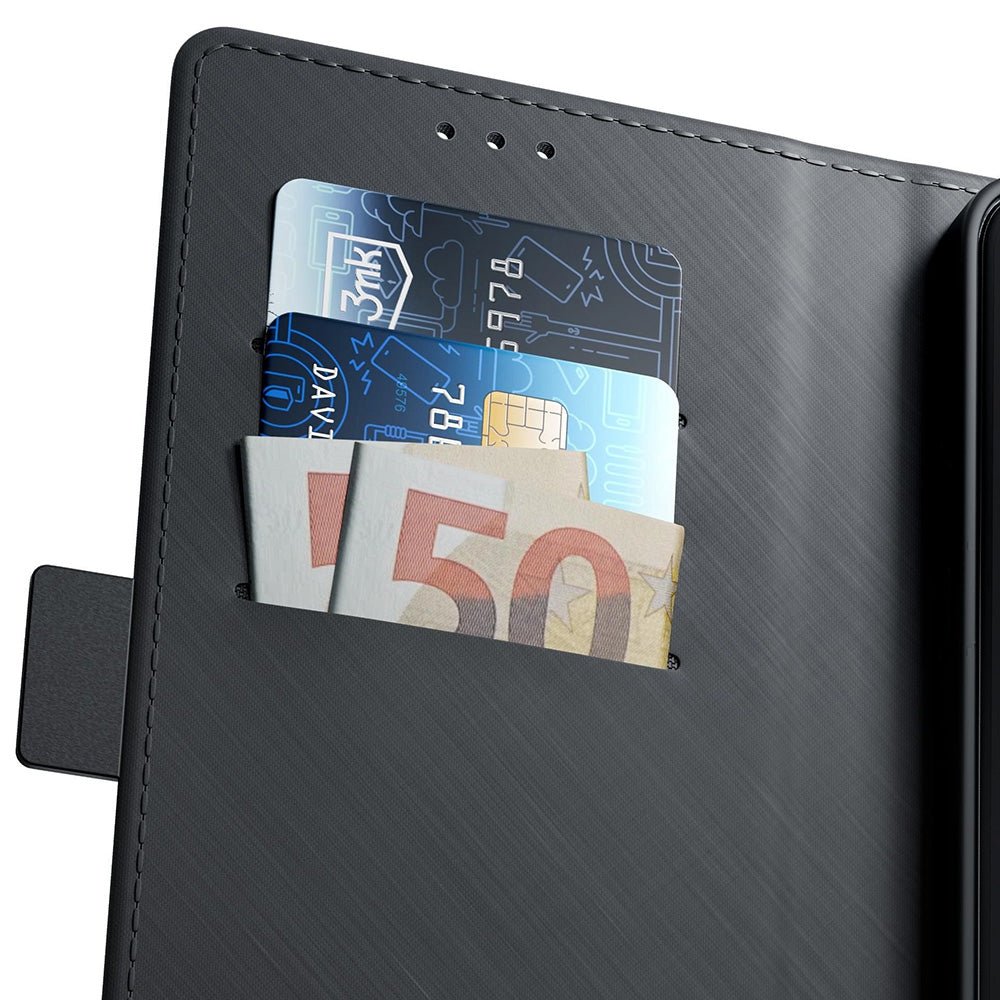 3MK iPhone Air - Θήκη Πορτοφόλι Stand από Δερματίνη - Wallet Case - Black