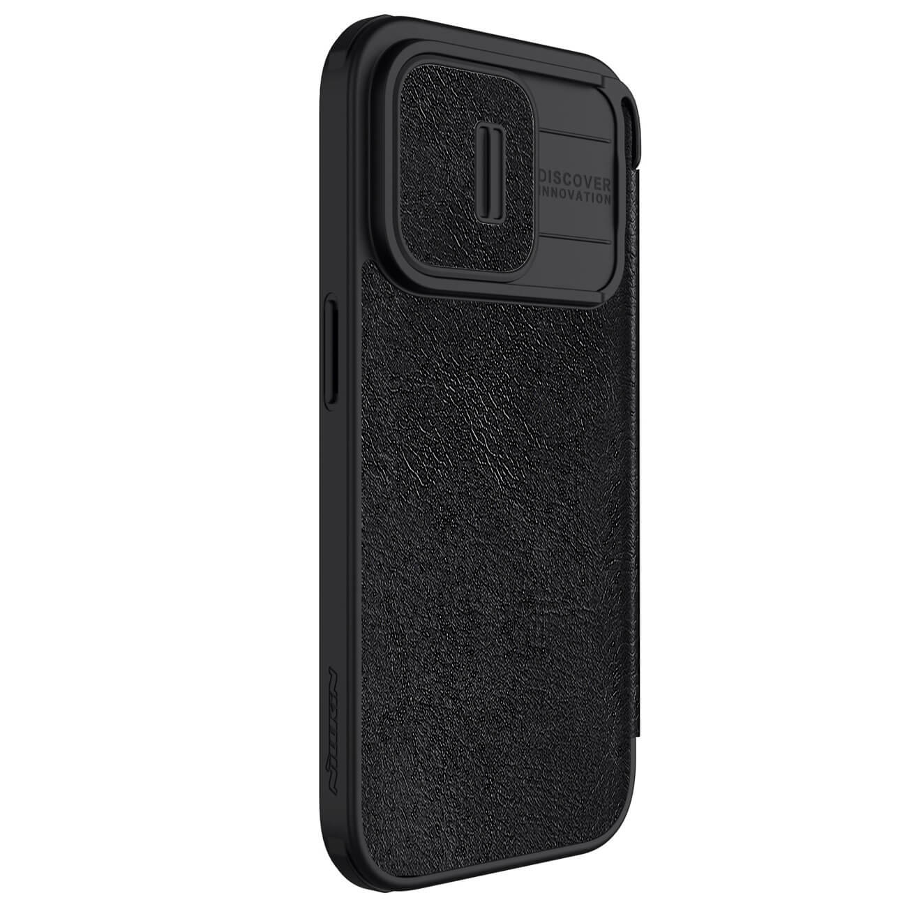 Nillkin iPhone 15 Pro Qin Pro Leather Θήκη Βιβλίο με Κάλυμμα για την Κάμερα - Black