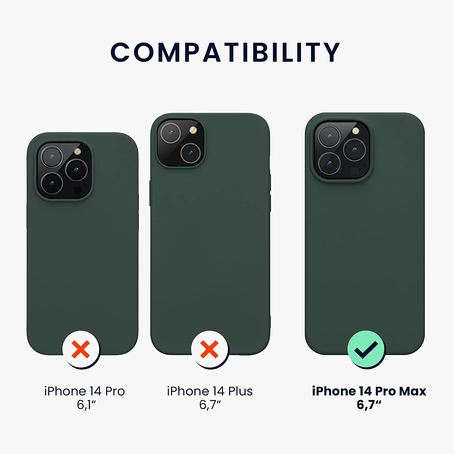 KW iPhone 14 Pro Max Θήκη Σιλικόνης Rubberized TPU - Blue Green - 59074.171