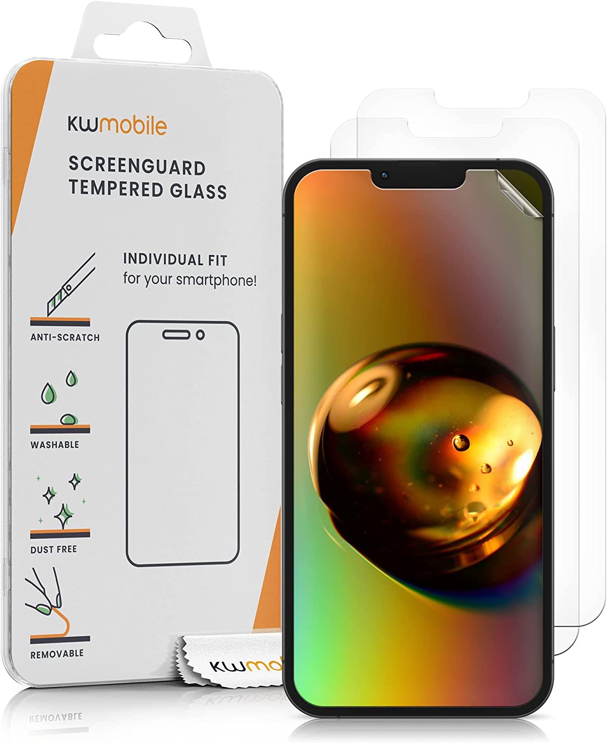 KW iPhone 14 Plus - Τρεις Μεμβράνες Προστασίας Οθόνης - Διάφανες - 59224.1