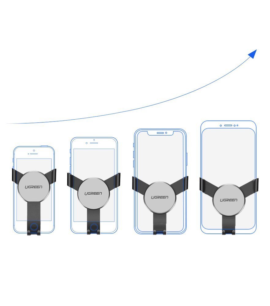 Ugreen Gravity Air Vent Mobile Holder - Universal Βάση Αυτοκινήτου Αεραγωγού - Grey