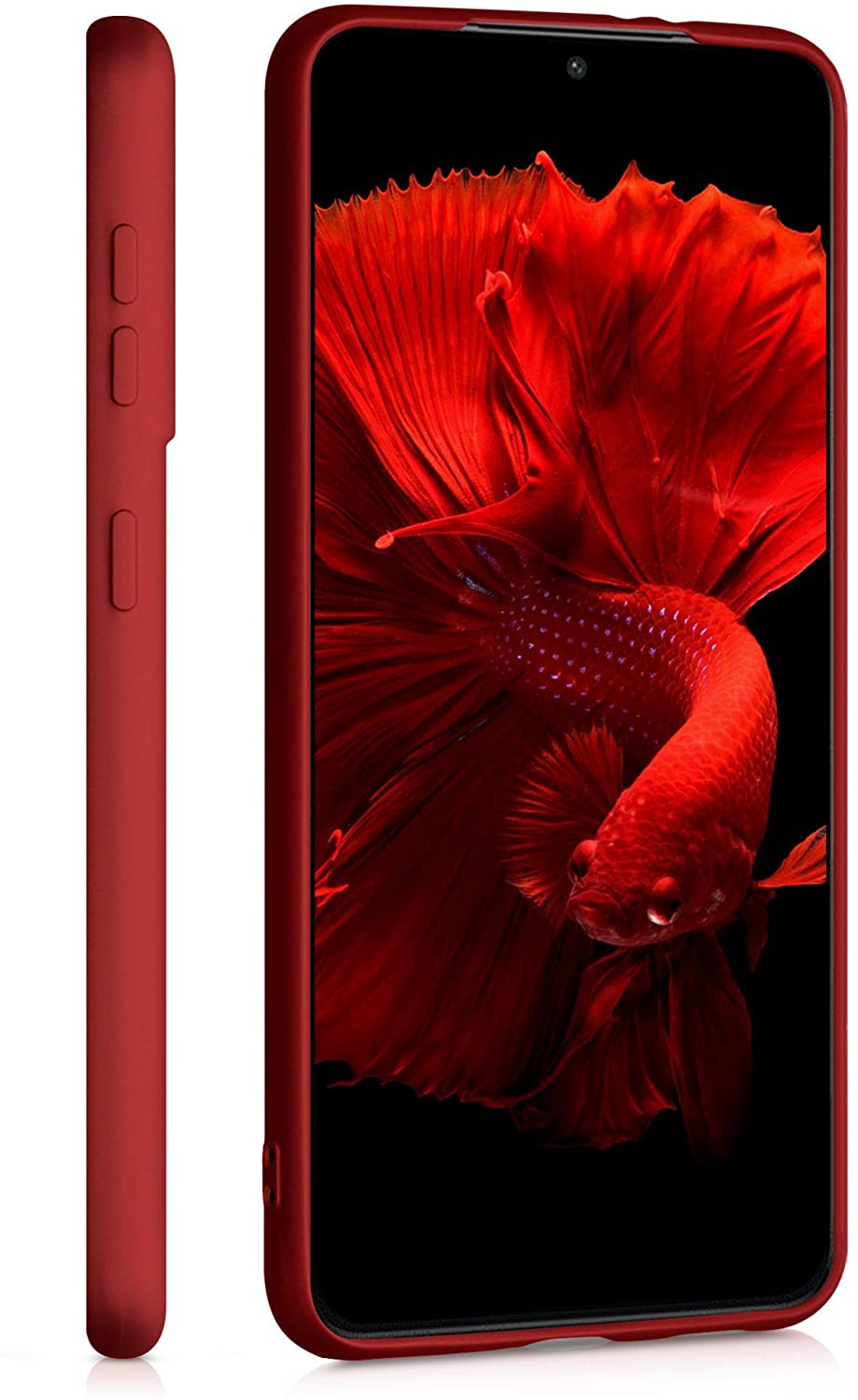 KW Samsung Galaxy S21 Θήκη Σιλικόνης - Metallic Dark Red - 54057.36