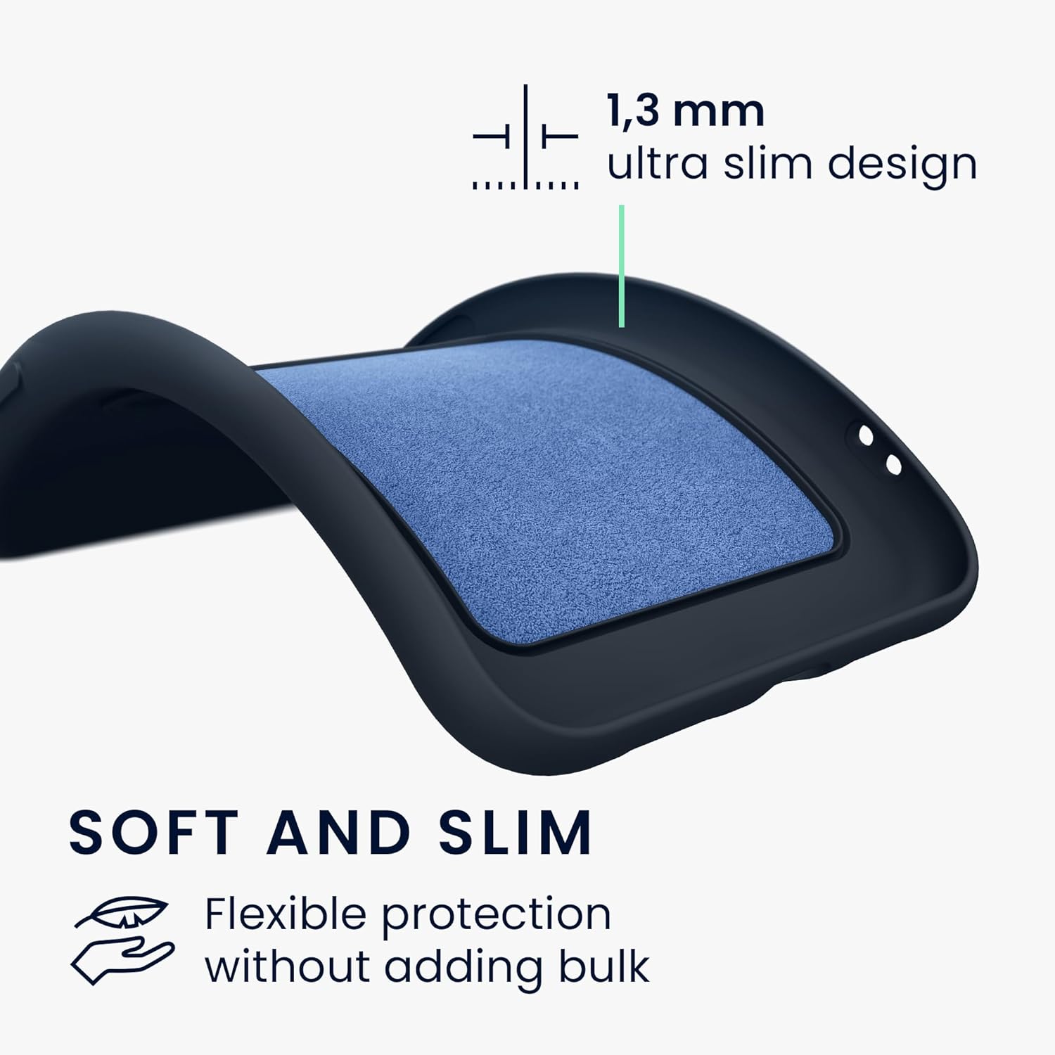 KW Samsung Galaxy S24 Θήκη Σιλικόνης TPU με Υποδοχή για Κάρτα - Dark Blue