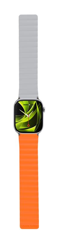 Mobile Origin Λουράκι Apple Watch 4/5/6/7/8/9/10/11 - SE (1/2/3) - Ultra (1/2/3) - 42/44/45/49mm Strap II Σιλικόνης - Orange / Grey