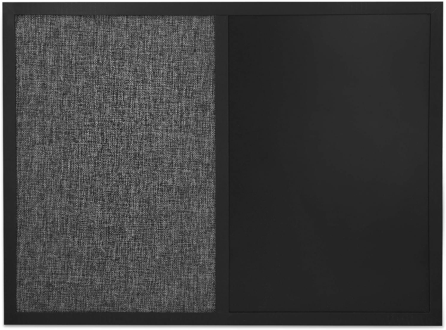Navaris Combo Board with Chalk and Fabric Boards - Διπλός Πίνακας Ανακοινώσεων με Μαγνητικό Μαυροπίνακα και Πίνακα από Ύφασμα - Black / Grey - 51755.6