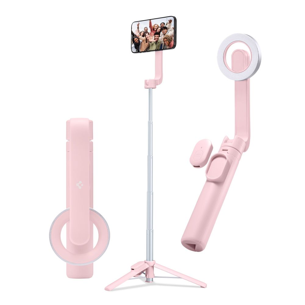 Spigen S570W Ασύρματο MagSafe Selfie Stick με Τρίποδο - Misty Rose
