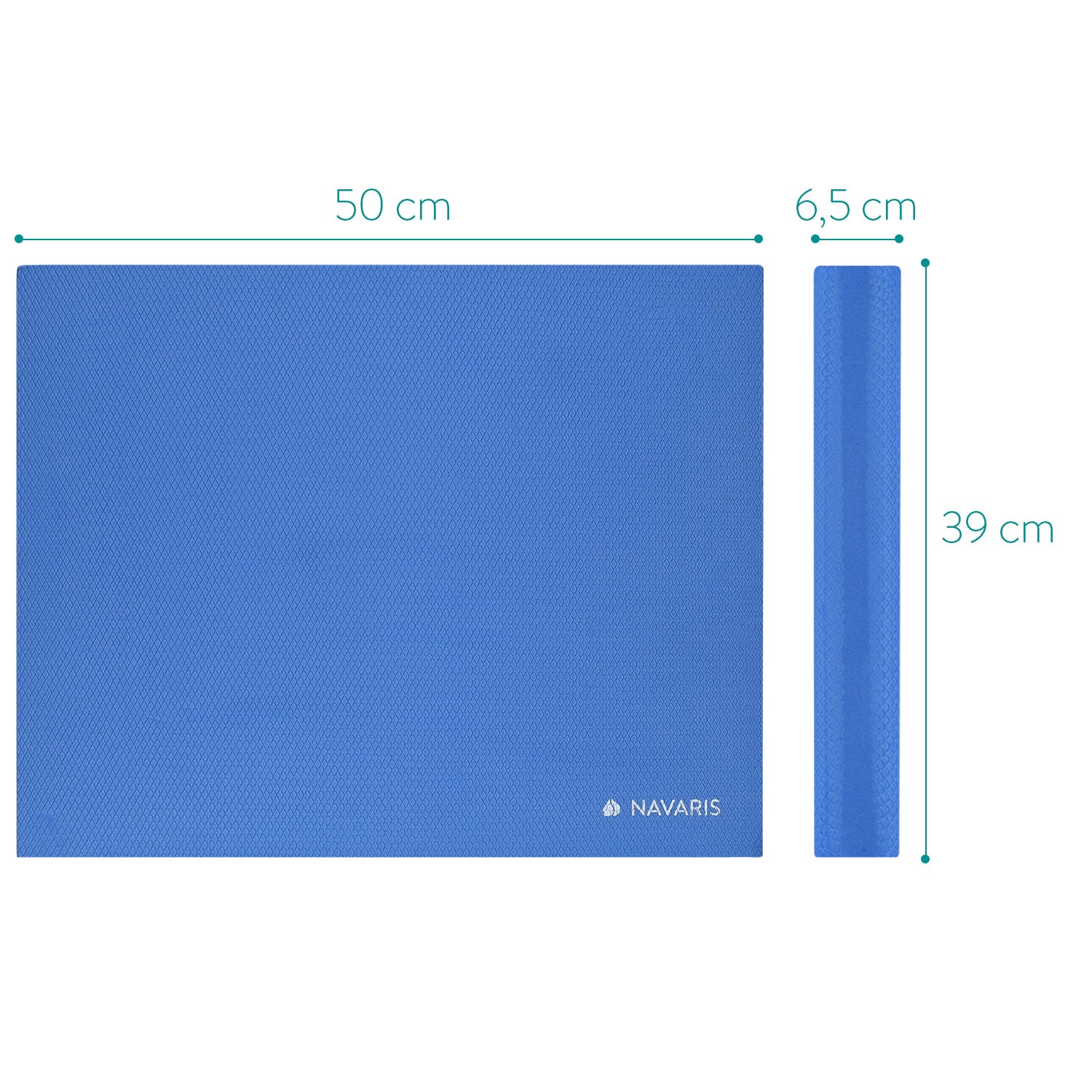 Navaris Foam Balance Pad Μαξιλάρι Ισορροπίας - 50 x 39 x 6,5 cm - Blue - 44382.04