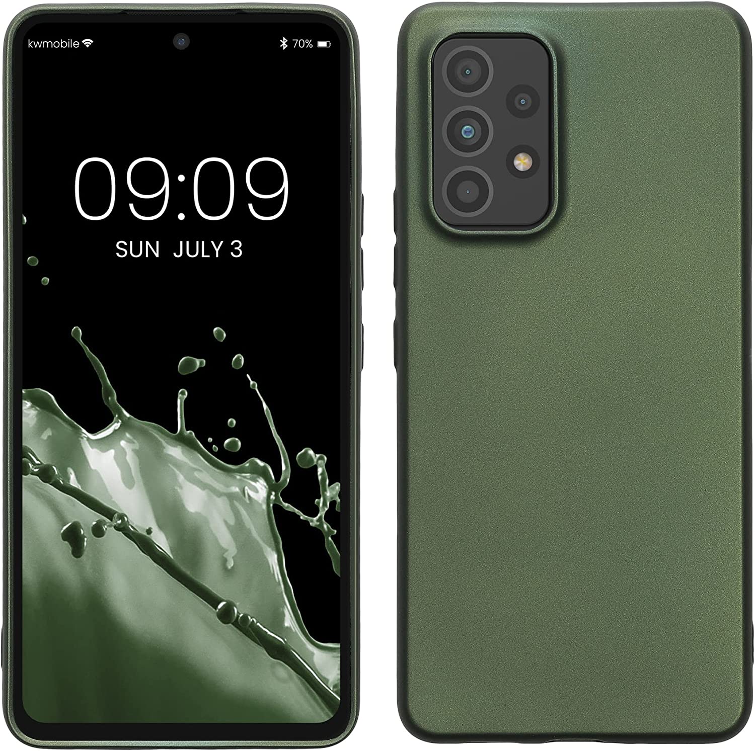 KW Samsung Galaxy A53 5G Θήκη Σιλικόνης TPU - Metallic Forest Green - 57958.233