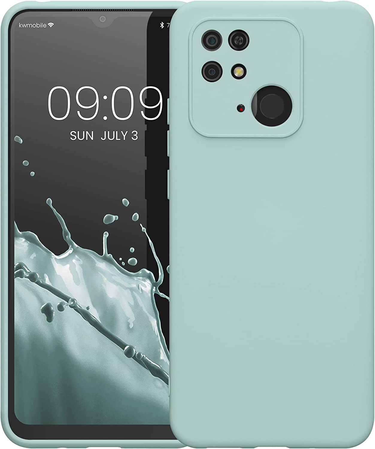 KW Xiaomi Redmi 10C Θήκη Σιλικόνης Rubberized TPU - Cool Mint - 59229.200