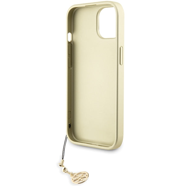 Guess iPhone 15 - 4G Charms Collection Θήκη με Επένδυση Συνθετικού Δέρματος - Grey - GUHCP15SGF4GGR