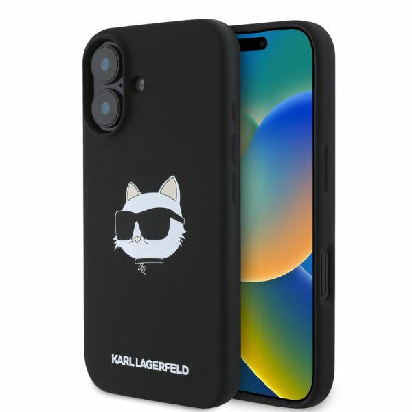 Karl Lagerfeld iPhone 16 - Silicone Choupette Head - Magsafe Θήκη Σιλικόνης - Black - KLHMP16SSCHPPLK