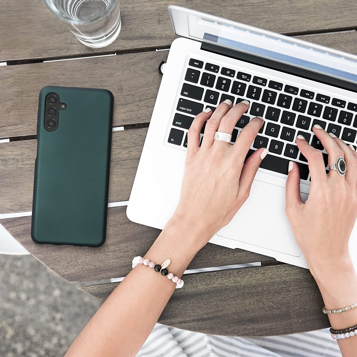 KW Samsung Galaxy A13 5G Θήκη Σιλικόνης TPU - Metallic Petrol - 59741.14