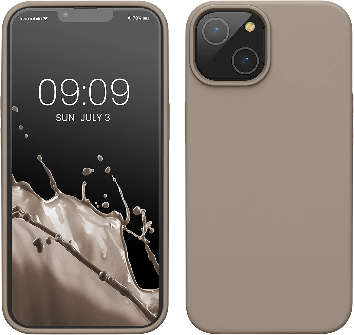 KW iPhone 14 Θήκη Σιλικόνης TPU - Taupe - 59071.43