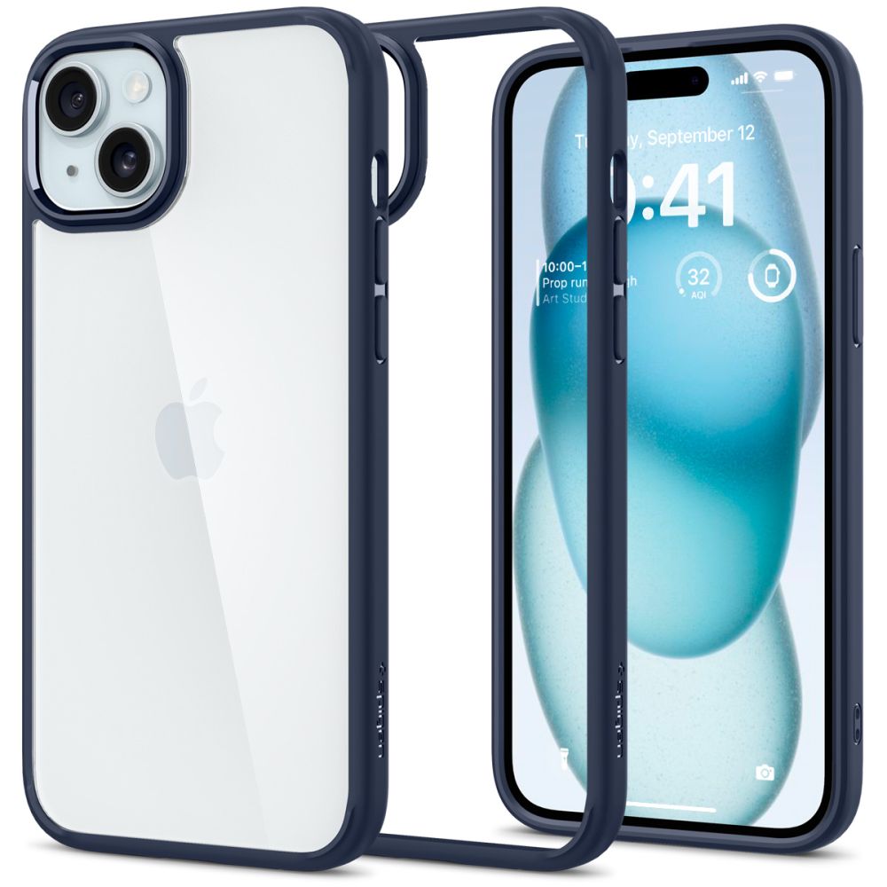 Spigen iPhone 15 Ultra Hybrid Σκληρή Θήκη με Πλαίσιο Σιλικόνης - Navy Blue
