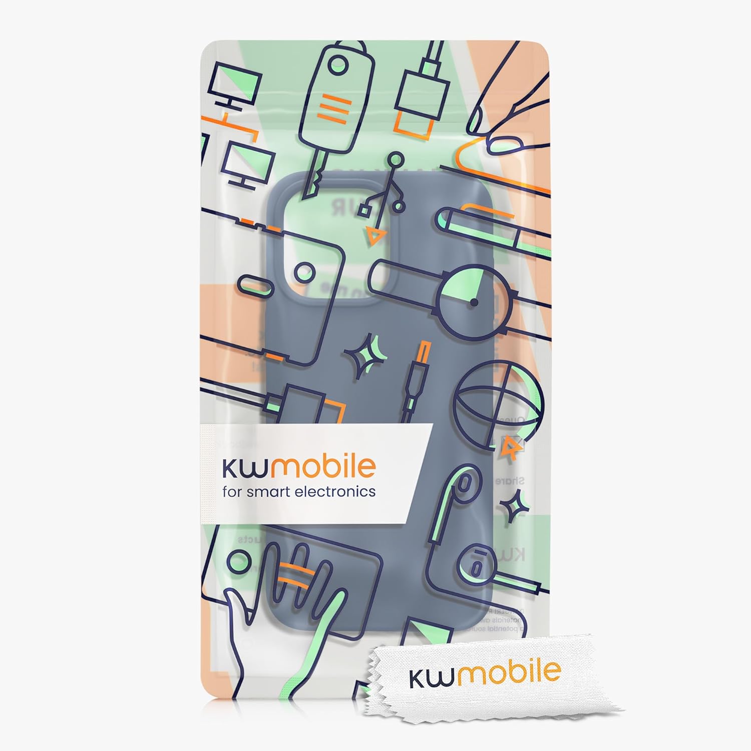 KW iPhone 15 Pro Max Θήκη Σιλικόνης Rubber TPU με MagSafe - Navy Blue